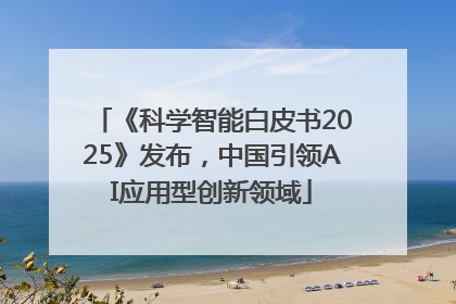 《科学智能白皮书2025》发布，中国引领AI应用型创新领域