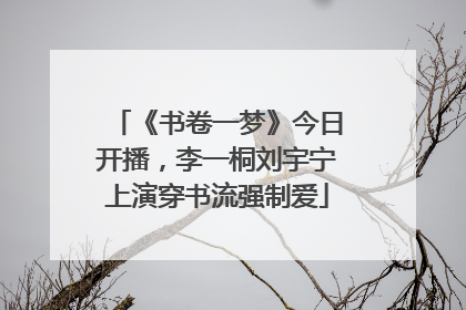 《书卷一梦》今日开播，李一桐刘宇宁上演穿书流强制爱