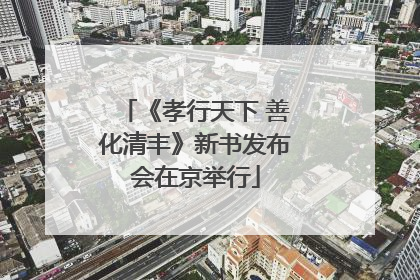 《孝行天下 善化清丰》新书发布会在京举行