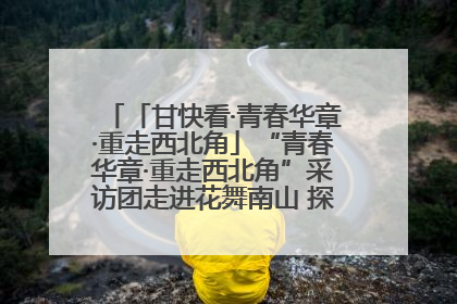 「甘快看·青春华章·重走西北角」“青春华章·重走西北角”采访团走进花舞南山 探寻天水乡村振兴之路