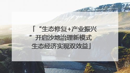 “生态修复+产业振兴”开启沙地治理新模式 生态经济实现双效益