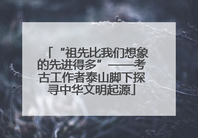 “祖先比我们想象的先进得多”——考古工作者泰山脚下探寻中华文明起源
