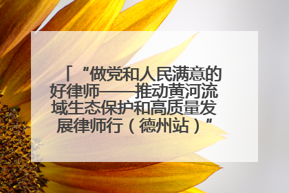 “做党和人民满意的好律师——推动黄河流域生态保护和高质量发展律师行（德州站）”活动成功举办