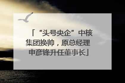 “头号央企”中核集团换帅，原总经理申彦锋升任董事长