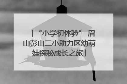 “小学初体验” 眉山彭山二小助力区幼萌娃探秘成长之旅