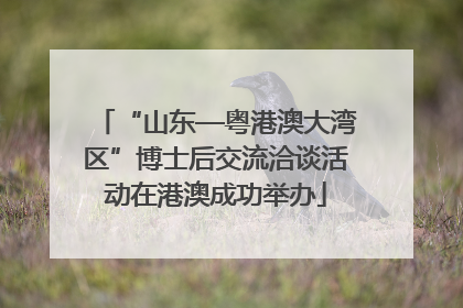 “山东—粤港澳大湾区”博士后交流洽谈活动在港澳成功举办