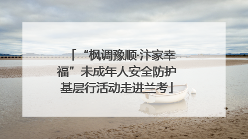 “枫调豫顺·汴家幸福”未成年人安全防护基层行活动走进兰考