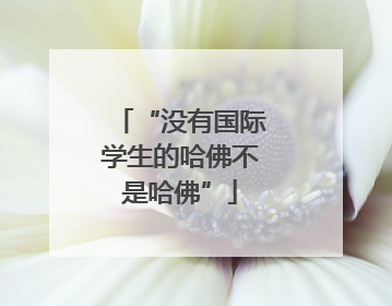 “没有国际学生的哈佛不是哈佛”
