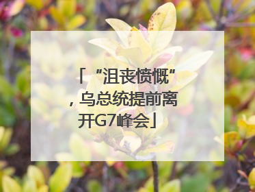 “沮丧愤慨”，乌总统提前离开G7峰会
