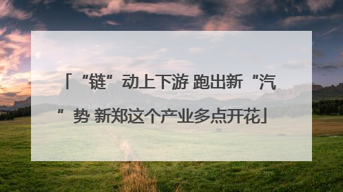 “链”动上下游 跑出新“汽”势 新郑这个产业多点开花