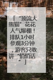 “顶流大熊猫”花花人气爆棚！排队1小时参观3分钟，游客只敢讲“悄悄话”