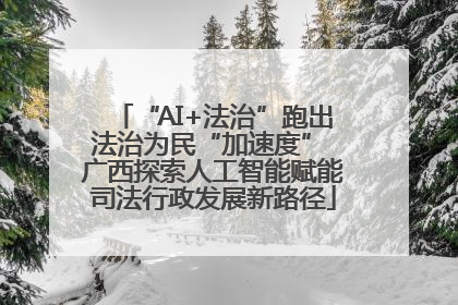 “AI+法治”跑出法治为民“加速度” 广西探索人工智能赋能司法行政发展新路径