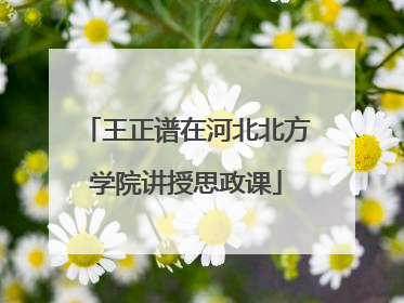 王正谱在河北北方学院讲授思政课