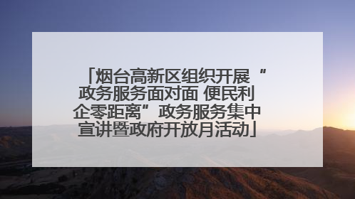 烟台高新区组织开展“政务服务面对面 便民利企零距离”政务服务集中宣讲暨政府开放月活动