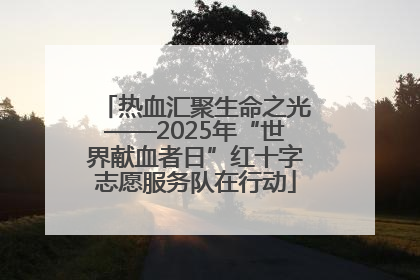 热血汇聚生命之光——2025年“世界献血者日”红十字志愿服务队在行动