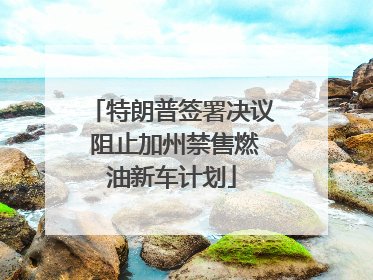 特朗普签署决议 阻止加州禁售燃油新车计划
