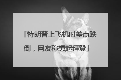 特朗普上飞机时差点跌倒，网友称想起拜登