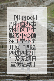牡丹区牡丹街道办事处社区卫生服务中心前往丁堂小学开展“四送四进四提升”及无烟日宣传活动