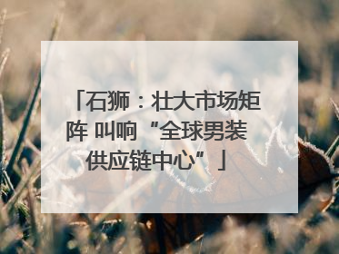 石狮：壮大市场矩阵 叫响“全球男装供应链中心”