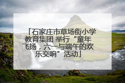 石家庄市草场街小学教育集团 举行“童年飞扬，六一与端午的欢乐交响”活动