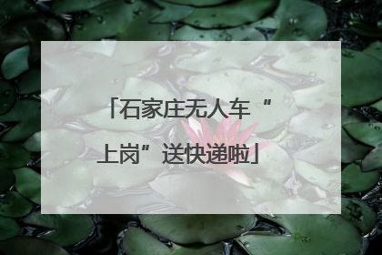 石家庄无人车“上岗”送快递啦