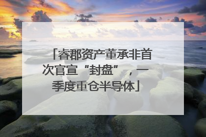 睿郡资产董承非首次官宣“封盘”，一季度重仓半导体
