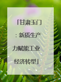 甘肃玉门：新质生产力赋能工业经济转型
