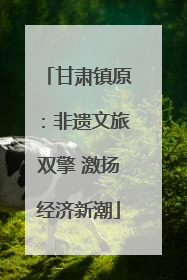 甘肃镇原：非遗文旅双擎 激扬经济新潮