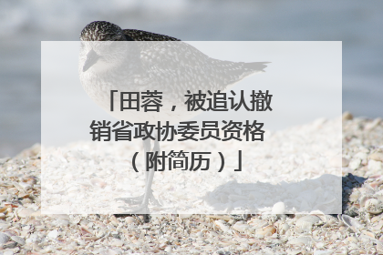 田蓉，被追认撤销省政协委员资格（附简历）