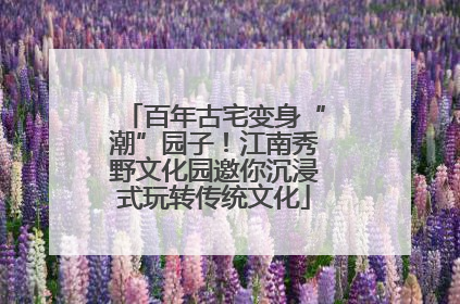 百年古宅变身“潮”园子！江南秀野文化园邀你沉浸式玩转传统文化