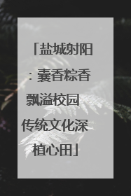 盐城射阳：囊香粽香飘溢校园 传统文化深植心田
