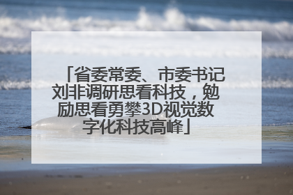 省委常委、市委书记刘非调研思看科技，勉励思看勇攀3D视觉数字化科技高峰