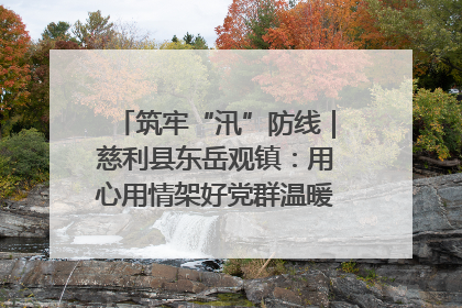 筑牢“汛”防线｜慈利县东岳观镇：用心用情架好党群温暖悠长的“连心桥”