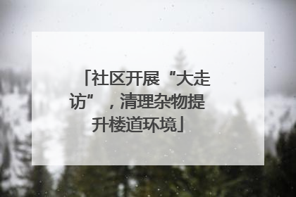 社区开展“大走访”，清理杂物提升楼道环境
