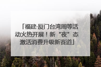 福建·厦门台湾周等活动火热开展！新“夜”态激活消费升级新赛道