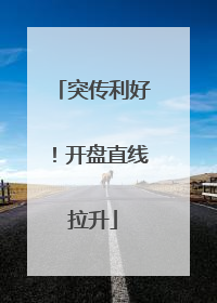 突传利好！开盘直线拉升