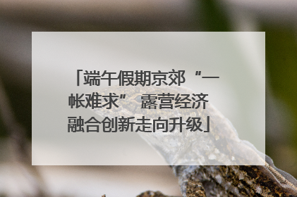 端午假期京郊“一帐难求” 露营经济融合创新走向升级