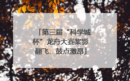 第三届“科学城杯”龙舟大赛桨影翻飞、鼓点激昂