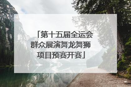 第十五届全运会群众展演舞龙舞狮项目预赛开赛
