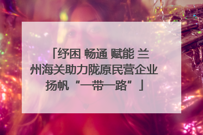 纾困 畅通 赋能 兰州海关助力陇原民营企业扬帆“一带一路”