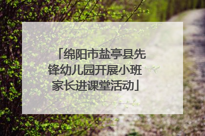 绵阳市盐亭县先锋幼儿园开展小班家长进课堂活动