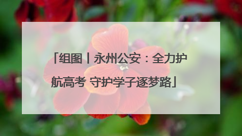 组图丨永州公安：全力护航高考 守护学子逐梦路