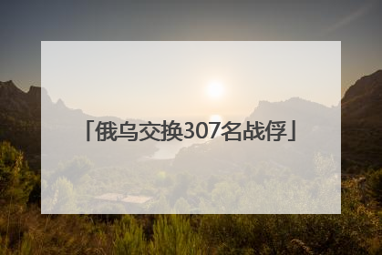 俄乌交换307名战俘