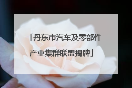 丹东市汽车及零部件产业集群联盟揭牌