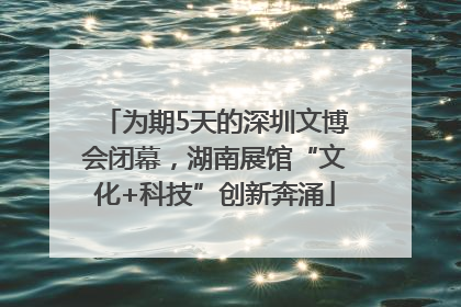 为期5天的深圳文博会闭幕，湖南展馆“文化+科技”创新奔涌