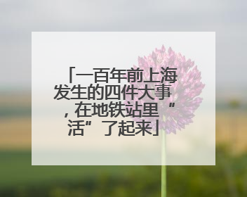 一百年前上海发生的四件大事，在地铁站里“活”了起来