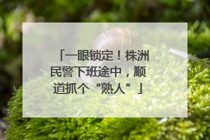 一眼锁定！株洲民警下班途中，顺道抓个“熟人”