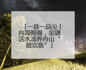 一县一品⑥丨向海图强，金融活水滋养舟山“致富鱼”
