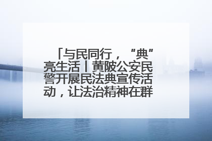 与民同行，“典”亮生活丨黄陂公安民警开展民法典宣传活动，让法治精神在群众心中落地生根