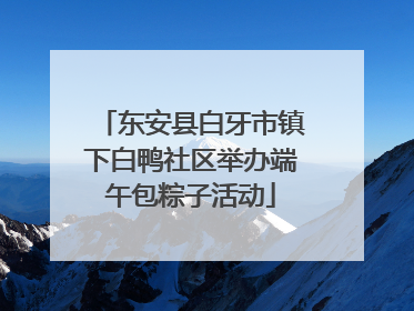 东安县白牙市镇下白鸭社区举办端午包粽子活动